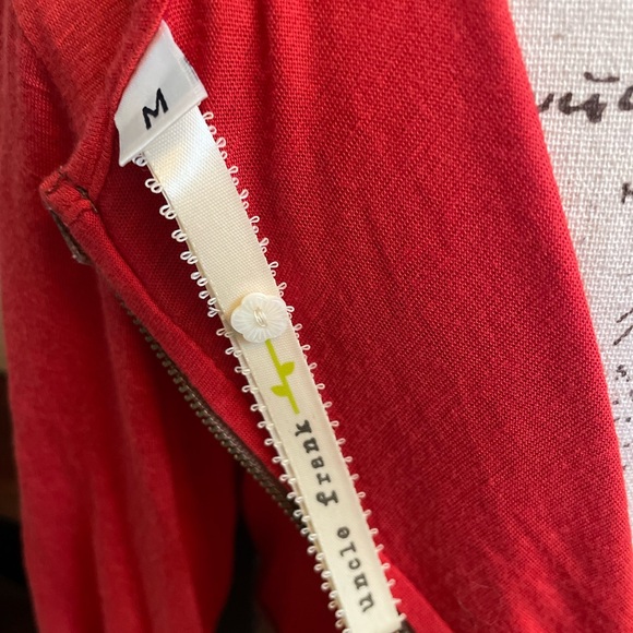 Uncle Frank Orange Jersey  Brown Tweed Dress ~ M ~ - Picture 4 of 5